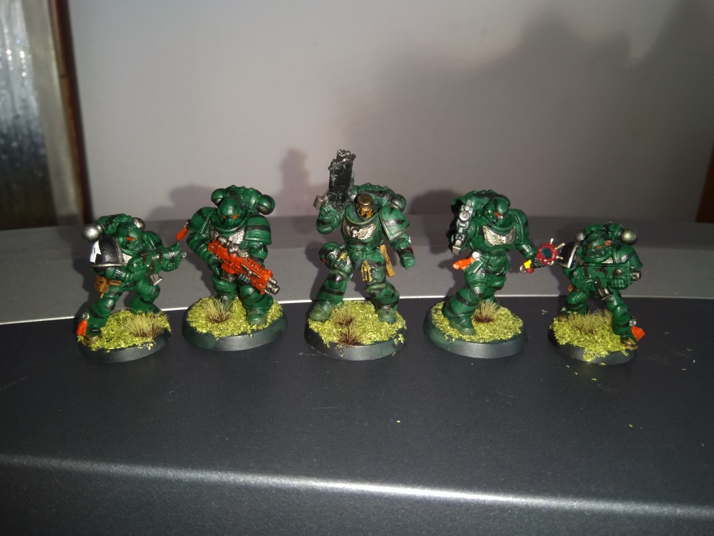 Adeptus Astartes space marines green tiger stripe camouflage fortunate sons miniatures games workshop painting warhammer